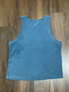Old navy blue cotton tank top women's L